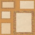 thumbnail image 1 of Ahgly Company Machine Washable Indoor Square Transitional Khaki Gold Area Rugs, 8' Square, 1 of 7