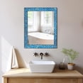 thumbnail image 3 of DecorShore Rectangular Mosaic Wall Mirror - 24 x 30 Inch Decorative Wall Mirror for Living Room and Bathroom, Accent Mirror, Stylish Mosaic Decorative Mirror, Blue Green Wall Décor, 3 of 4
