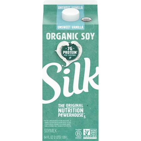 Silk Organic Unsweetened Vanilla Soymilk 0.5 gal