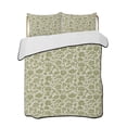 thumbnail image 2 of Green Floral Twin Size Down Alternative Comforter, Lightweight Comforter Quilt Bedding Set with Pillow Shams Vintage Rustic Botanical Spring All Seasons Bed Comforter Duvet Insert 68"x86", 2 of 7