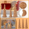 thumbnail image 5 of Christmas Tree Decorations 2025, Wicker Resin Desktop Ornaments, Handcrafted Minimalist Winter Holiday Decor for Home Entryway Tables Fireplace Mantels Indoor Display B, 5 of 5