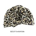 thumbnail image 4 of Gorros de baño para ducha Estampado de flores Impermeable Reutilizable Elástico Colorido Universal Largo Sombrero corto Baño Estampado de Juegos de accesorios de baño Estampado de leopardo negro Bearachild HA062078-08B, 4 of 6