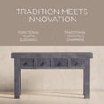 thumbnail image 3 of Maven Lane Veena Handmade Heritage Wooden Console Table, Grey Distressed Finish, 3 of 6