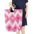 thumbnail image 4 of Yayeee Freestanding Laundry Hamper with Handle Collapsible Large Storage Basket for Clothes, Heart Geometric, 4 of 7