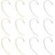 thumbnail image 1 of 12 piezas de 2 colores DIY Ear Cuff Pendientes de latón Puños Punk Ear Wrap Pendientes Puños Accesorios con 3 bucles Ear Cuff de 50 mm de largo, 1 of 9