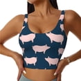 thumbnail image 1 of Fotbe Pig 1 Sujetador Deportivo Largo sin Aros para Mujer con Almohadillas y Soporte Medio, Transpirable y Absorbente, Camiseta Tipo Chaleco o Tank Top-XX-Large, 1 of 8