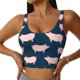 thumbnail image 1 of Balery Pig 1 Sujetadores deportivos con espalda cruzada para mujer, acolchados, sin costuras, de alto impacto, ideales para yoga, gimnasio, entrenamiento y fitness.-X-Large, 1 of 8