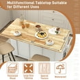 thumbnail image 3 of ANPOO Large Rolling Kitchen Island Table on Wheels with Drop Leaf, Barn Door Kitchen Island Table with Storage Cabinet and Tower Rack, Island Table for Kitchen, 3 of 9