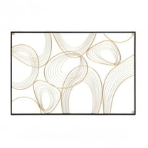 LuxenHome Gold and Black Abstract Metal Rectangular Metal Wall Decor