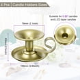 thumbnail image 2 of Unique Bargains Retro Iron Taper Candle Holder Gold Simple Candlestick Holders, Set of 4, 2 of 7