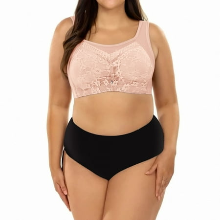 Audhol Lacy Bras for Women Women s Lace Tank Top Top Bra with Large Breasts and Small Breasts Up Anti Sag Retraction Bra Minimizer Bras for Women Rose Gold 2XL