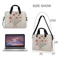 thumbnail image 3 of FORMRS 16" Laptop Bag Carrying Sleeve Case with Handle Travel Shoulder Briefcase, Red Flower, 3 of 8