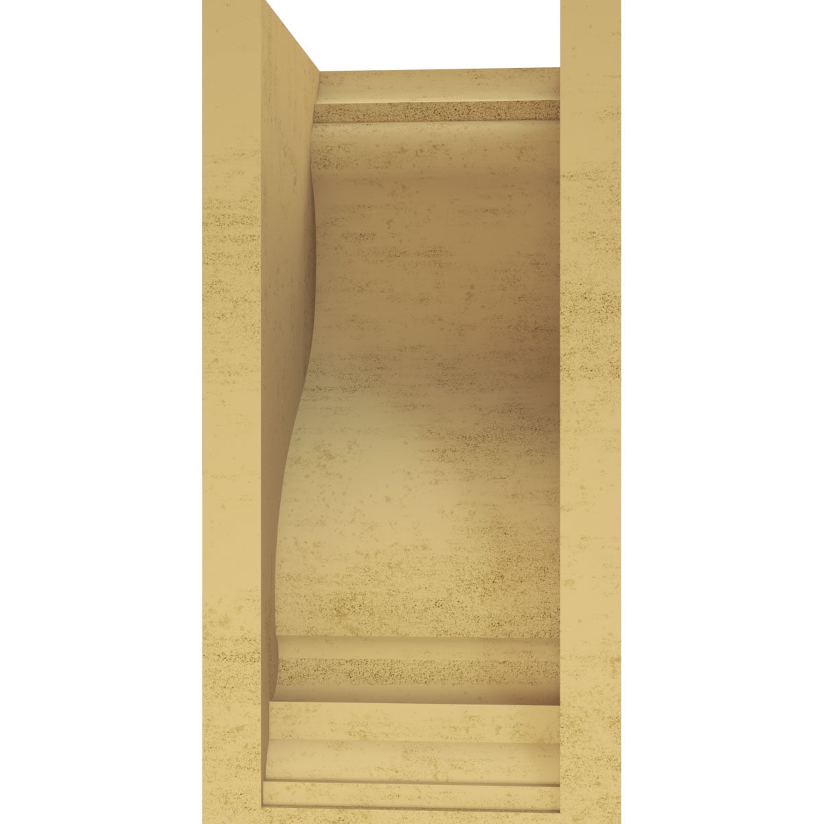 7"W x 7"D x 14"H Wide Scroll Rough Cedar Woodgrain TimberThane Corbel, Primed Tan