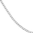thumbnail image 2 of 925 Sterling Silver Rhodium Plated 4.75mm Concave Figaro Chain Necklace Lobster Claw Closure 24 Inch Chain Necklace for, 2 of 2