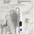 thumbnail image 4 of Calentador de agua eléctrico de calentamiento rápido para baño, ducha, sala de alquiler, pequeño tesoro de cocina, tipo de temperatura constante, conversión de frecuencia mini, tipo instantáneo,, 4 of 4