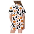 thumbnail image 5 of SJLDQY Halloween Girls Pajama Sets Button Down Short Sleeve Shirts Shorts 2 Piece Hallowmas Pjs Sets Casual Sleepwear Comfy Loungewear Sets for Kids, 5 of 6