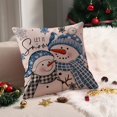 thumbnail image 4 of Ireezec Christmas Holiday Pillow Cover Decorative Linen Throw Pillow Case for Sofa Couch Bed Living Room Home Decor Festive Seasonal Accent, 4 of 6
