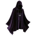 thumbnail image 2 of EDFBUYKRS Female Long Sleeve Hoodie Cape Women Hollween Cloak Fashion Solid Hooded Coat Matching Sweatshirt Outerwear Garment Xxl, 2 of 6
