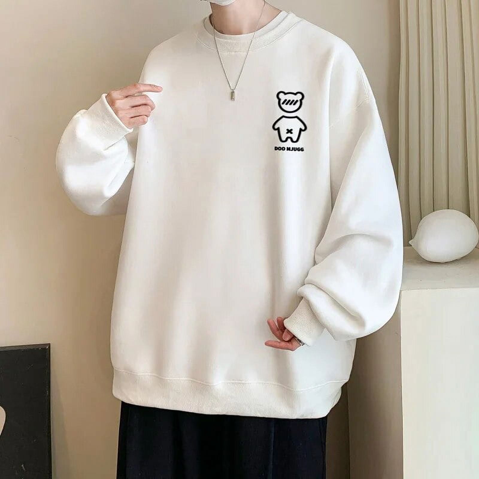 Men s Oversized Hoodie White Hoodies Oversize For Men Funny 5XL Man Casual Wear Bear Print Hoody Male Sweatshirt Walmart