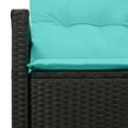 thumbnail image 6 of vidaXL 2-Seater Garden Sofa with Cushions Black Poly Rattan, 6 of 6