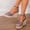BU1, variant on Sandals Women Straw Woven Wedge Sandals For Women, Thick Hemp Rope Sole, Elastic Ankle Strap, Arch Support, Boho Runway Style, Casual Dressy Summer Beach Footwear Brown 38