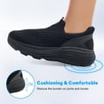 thumbnail image 3 of Men Women Slip On Running Shoes Unisex Adult Lightweight Breathable Flying Woven Mesh Walking Sneakers Non Slip Cushioned Casual Trainers for Daily Wear Outdoor Workout, 3 of 7
