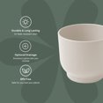 thumbnail image 3 of Bloem Enzo 4" Plastic Round Decorative Planter, Vanilla Bean, 6-Pack, 3 of 8