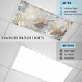 thumbnail image 3 of 2 Pack Retro Ocean Turtle Fluorescent Light Covers for Ceiling Lights Marine Life Starfish Watercolor Magnetic Ceiling Light Covers Overhead Light Filters for Office Classroom Home, 3 of 9