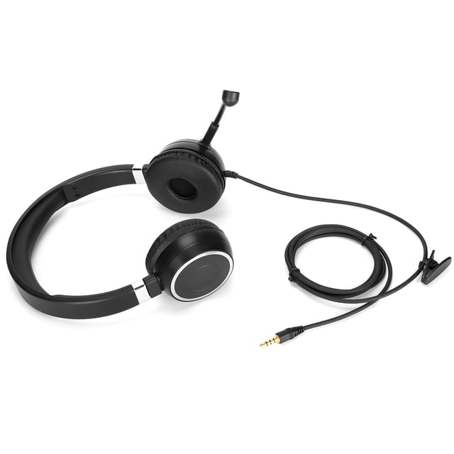Auriculares binaurales Bling Bling con micrófono y control de audio 3,5 mm USB