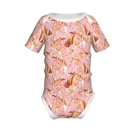 

Yiaed Pink Cockatoo Birds Print Infant Climbing Short Sleeve Onesie One-Piece Baby Bodysuit Clothes 0-12 Months -2 Years