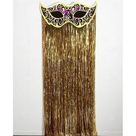 Shindigz Mystique Mask Foil Door Curtain Gold Party Streamers