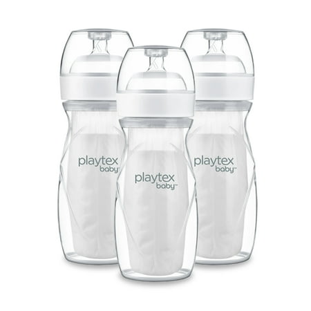 Playtex Baby Nurser with Drop-Ins Liners Baby Bottles, 8 oz, 3