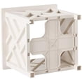 thumbnail image 4 of Lattice Design Outdoor Planter Box - 14.75” Square 13” Tall White Plant Pot - Decorative Plant Pots for Front Porch Decor - Flower Pots Outdoor Planters for Porch Patio or Garden Decor by, 4 of 8