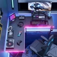 thumbnail image 4 of Mr IRONSTONE 51 inch L Shaped Gaming Desk with LED Lights, Corner Computer Desk for Home Office, Black Writing Workstation with Large Monitor Stand, Easy to Assemble, 4 of 7