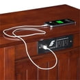 thumbnail image 4 of Home Square 2 Piece Wood Nantucket Charger Chair Side Table Set in Walnut, 4 of 6
