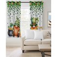 thumbnail image 2 of St. Patrick's Day Kitchen Curtains Lucky Shamrocks Harp Beer Spring Plants Cafe Short Curtains for Bathroom Blackout Window Curtain Small Window Treatment Drapes for Bedroom Living Room 42"x45"x2, 2 of 9
