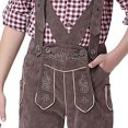 thumbnail image 6 of Trikvn Boys Bavarian Traditional Costume Plaid Long Sleeve Shirt and Suspender Shorts Set with Embroidery Details Classic Lederhosen Outfit for Halloween Party, 6 of 7