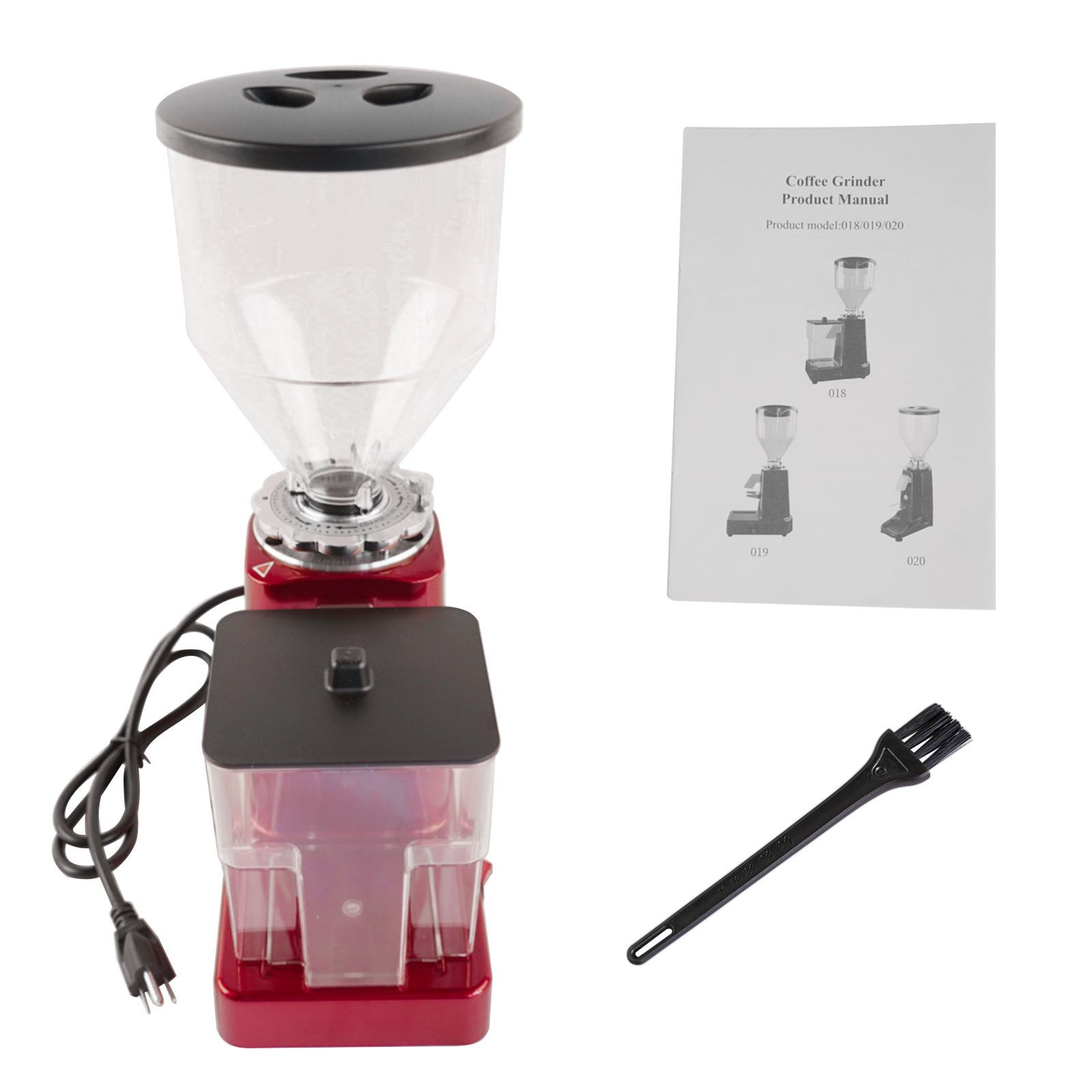 GELUOXI Electric Coffee Bean Grinder 35oz Flat Burr Coffee Grinder with 19 Grinding Settings Adjustable Bulk Coffee Grinder Large Capacity (Red/Black)