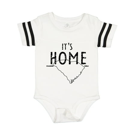 

Inktastic It s Home- State of South Carolina Outline Distressed Text Gift Baby Boy or Baby Girl Bodysuit