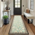 thumbnail image 3 of Washable Runner Rug 2x6 Non Slip Kitchen Hallway Runner Leaf Botanical Print Low Pile Throw Carpet Modern Home Decor Mat for Laundry Bathroom Indoor Use, Beige, 3 of 8