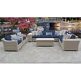 thumbnail image 2 of Coast Ensemble de Meubles de Patio en Osier d'Extérieur 11 Pcs Bleu Marine, 2 of 2