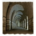 thumbnail image 3 of Ambesonne Historic Shower Curtain, Corridor in Fortress, 69"Wx84"L, Sand Brown, 3 of 5
