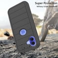 thumbnail image 4 of Asuwish Compatible with iPhone 16 6.1 inch Phone Case Hybrid Rugged Shockproof Hard Protective Drop Proof Full Body Heavy Duty Mobile Cell Cover for i Phone16 i16 16Case Women Men Black, 4 of 8
