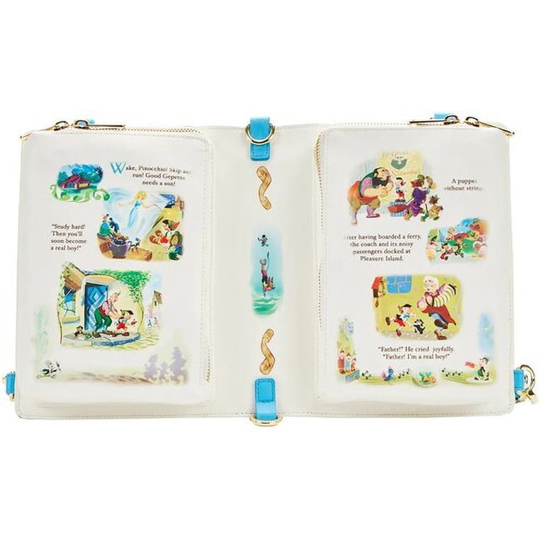 Loungefly Pinocchio Classic Books Crossbody Bag & Wallet Set Loungefly Disney Classic Books Pinocchio Convertible  main image 4