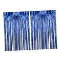 thumbnail image 2 of Abbracc 2 Pcs Rideaux à Franges en Aluminium Décoration pour Célébration Fête Scène Performance Bleu, 2 of 9