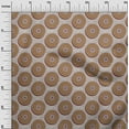 thumbnail image 3 of oneOone Georgette Viscose Brown Fabric Asian Block Craft Projects Decor Fabric Printed By The Yard 42 Inch Wide, 3 of 4