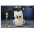 thumbnail image 3 of Little White Owl Crochet Toy, Cute Owl Stuffed Amigurumi Gift Toy , Owl Animal Theme Toy, 3 of 8