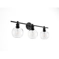 thumbnail image 6 of Aiwen Globe Light Fixture Industrial 3-Light Vanity Light Matte Black Wall Sconce, 6 of 10