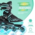 thumbnail image 3 of Patines en línea 2PM SPORTS Vinal para niñas, ajustables, parpadeantes, 3 of 7