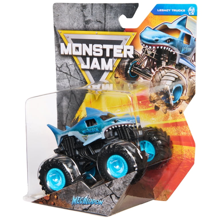 Monster Jam Megalodon Monster Truck, 1:64 Scale, Official Licensed
